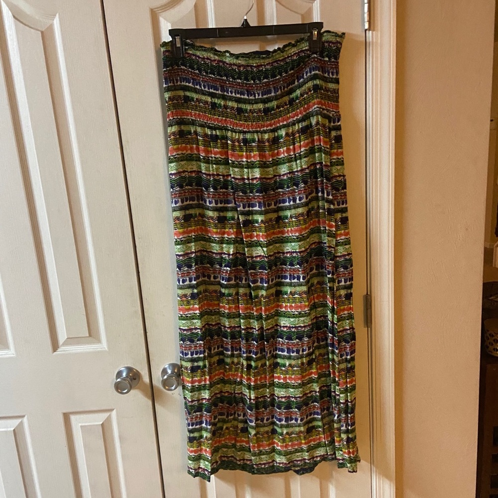 3x multicolor strapless dress